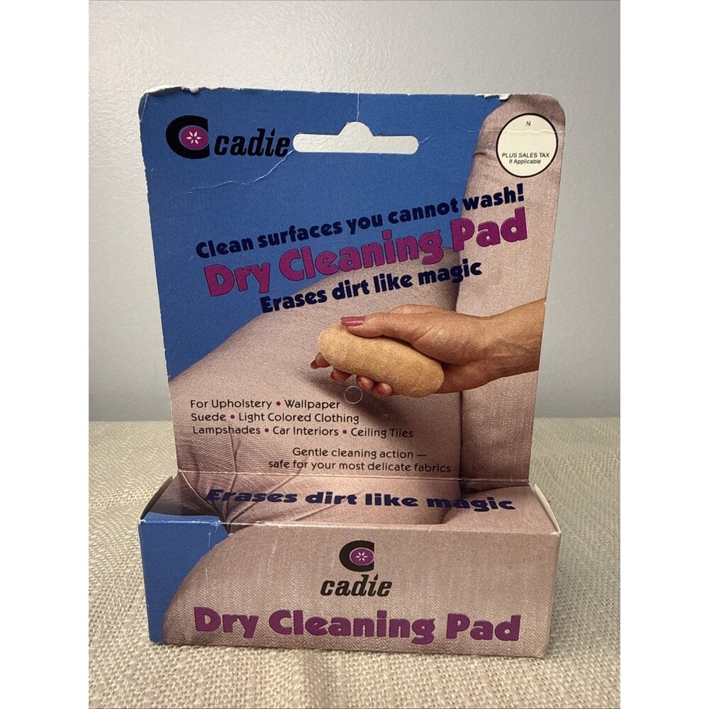 Cadie Dry Cleaning Pad Erase Dirt Like Magic Furniture Clothing 2.75 Oz NOS